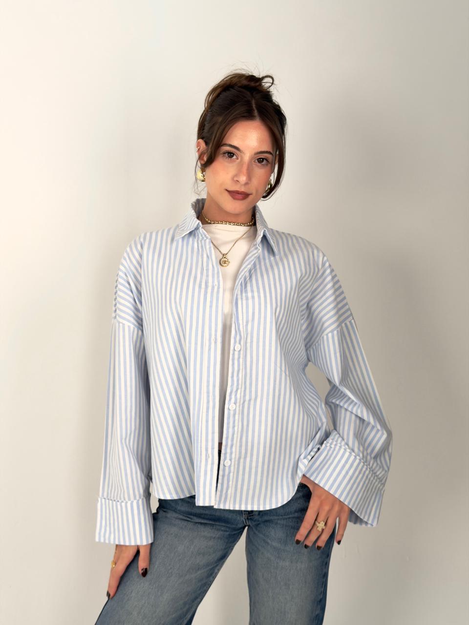 Lined Basic Shirt - Blue
