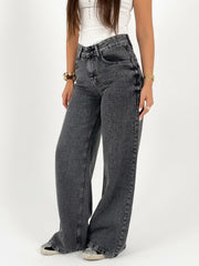 Light Grey Washed Straight Denim