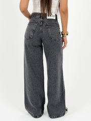 Light Grey Washed Straight Denim