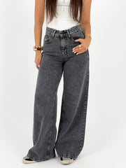 Light Grey Washed Straight Denim