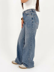 Straight Fit Dirty Washed Denim