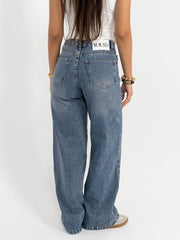 Straight Fit Dirty Washed Denim