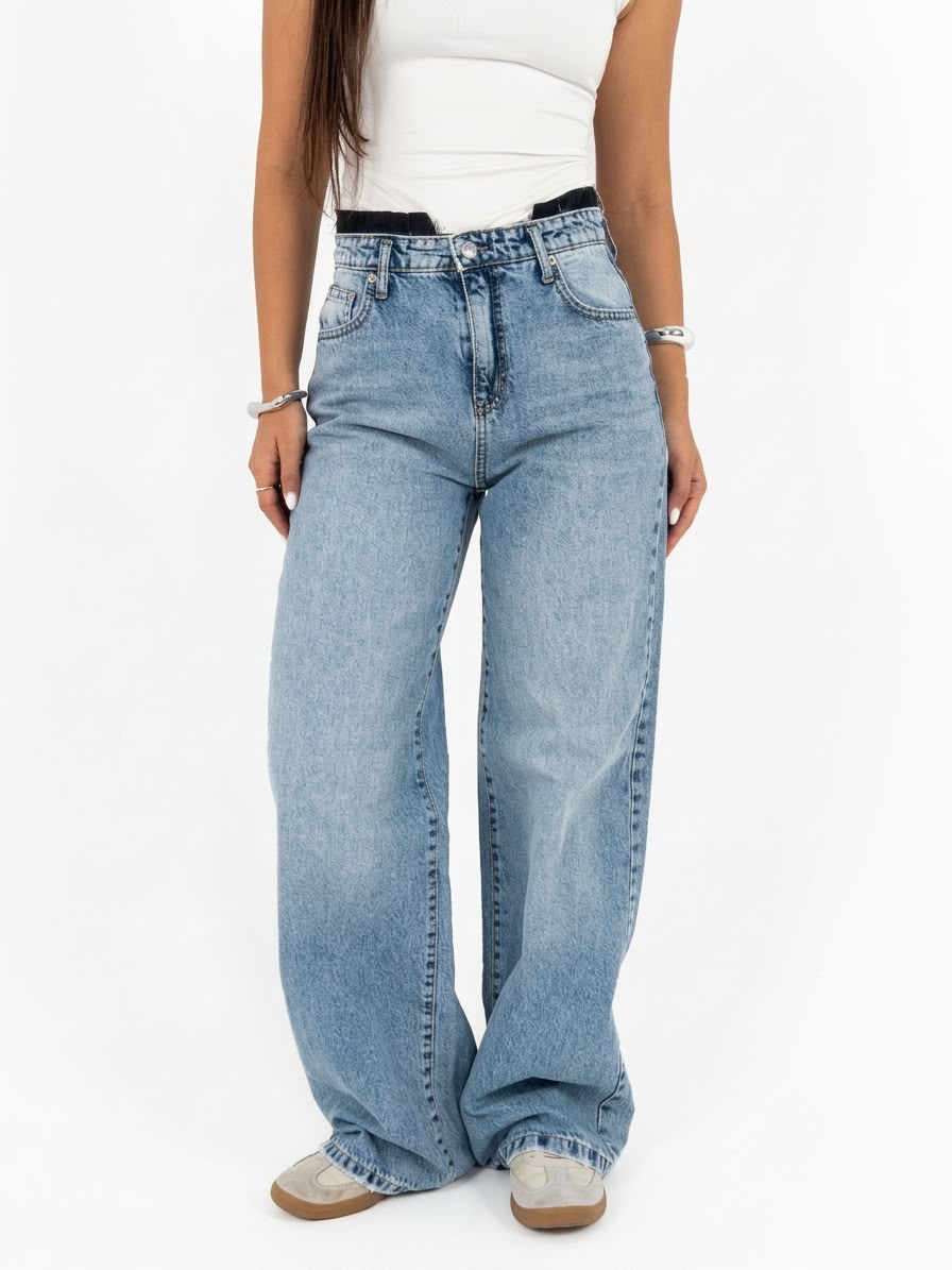Raw Waisted Denim - Light Shade
