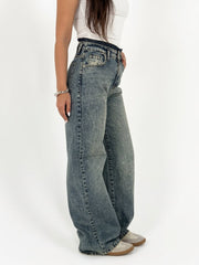 Raw Waisted Denim - Dirty Shade