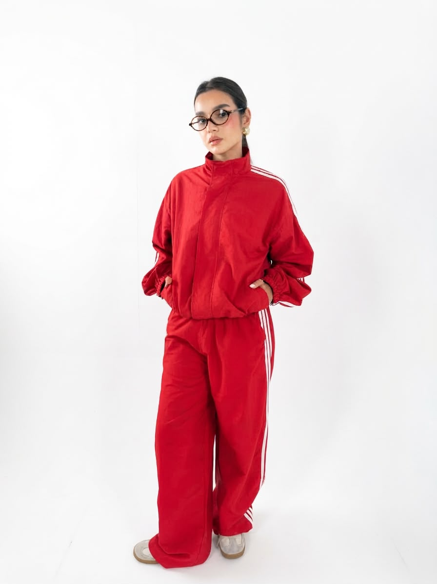 Lined Matching Set - Red