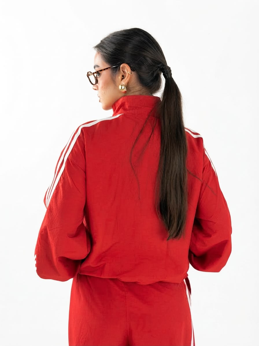Lined Matching Set - Red