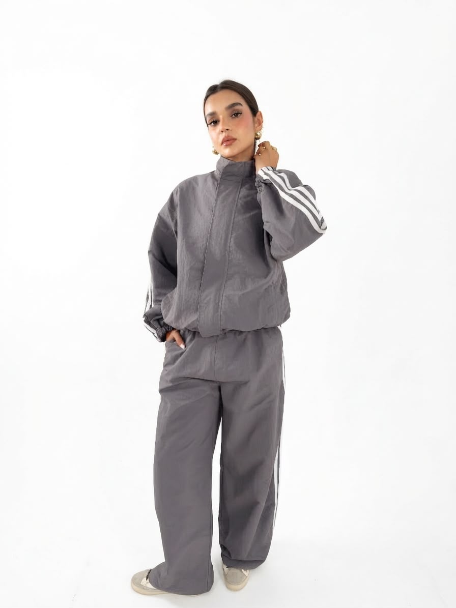 Lined Matching Set - Grey