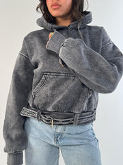 Washed Printed Hoodie