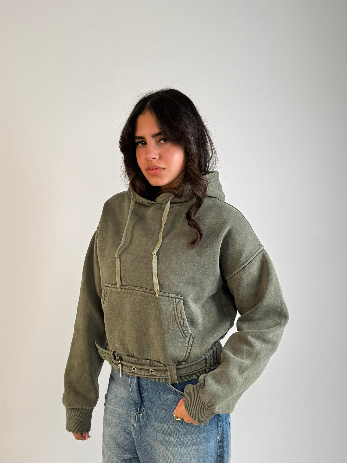 Washed Printed Hoodie